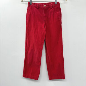 Vineyard Vines Boys Corduroy Dress Pants Sz 7 Classic Red Cotton Holiday Winter